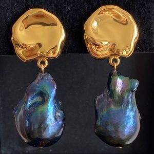 Lizzie Fortunato Coin Reflection Pearl Earrings